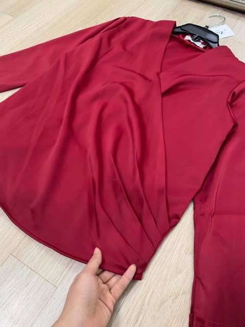 Áo somi vạt chéo, áo somi lụa không nhăn