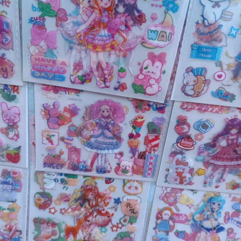 Vỉ 20 bộ nhãn dán sticker ANNE's Garden Diary [ 20 bộ x 3 tờ ]