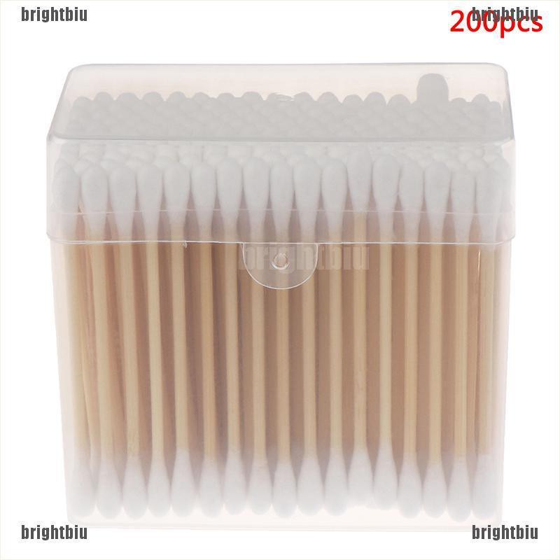 BIU 300 pcs New Disposable Cotton Swab Applicator Q-tip Swabs Bamboo Handle Sturdy[VN]