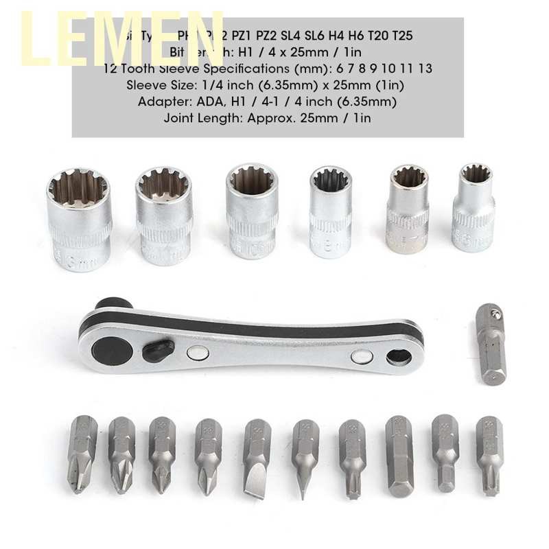 Bộ Dụng Cụ Sửa Chữa Đa Năng Lemen Kimiss 18 In 1 Mini 1 / 4 "