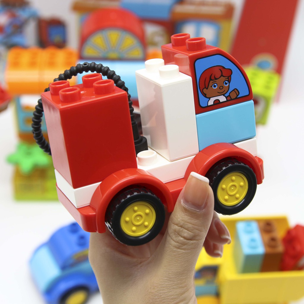 Bộ đồ chơi lắp ghép Smoneo Lego Duplo phương tiện cứu hộ giao thông - 68 mảnh ghép Toyshouse - 77004