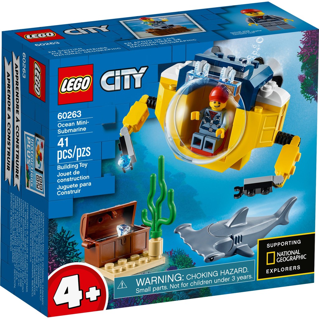 LEGO 60263 City - Tàu Ngầm Mini Truy Tìm Kho Báu