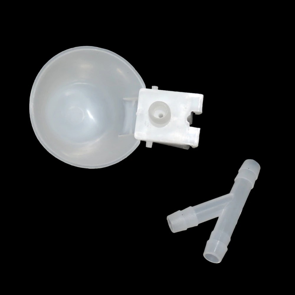 2 Set bát đựng nước uống cho chim cảnh với đầu nối hình chữ Y 10mm chất lượng cao