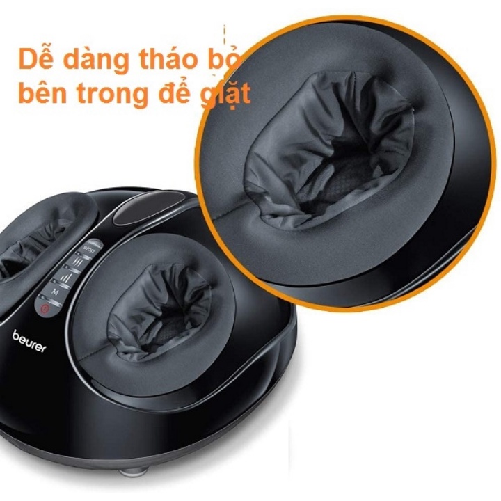 Máy massage chân khô trị liệu Beurer FM90, có 3 chương trình massage sẵn, hiển thị chức năng đèn led, vỏ có thể tháo rời