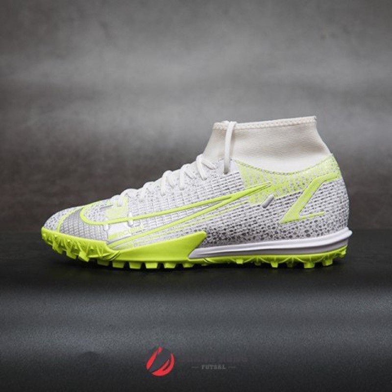 GIÀY ĐÁ BÓNG CHÍNH HÃNG NIKE MERCURIAL SUPERFLY 8 ACADEMY TF – CV0953-107 - TRẮNG/BẠC SAFARI