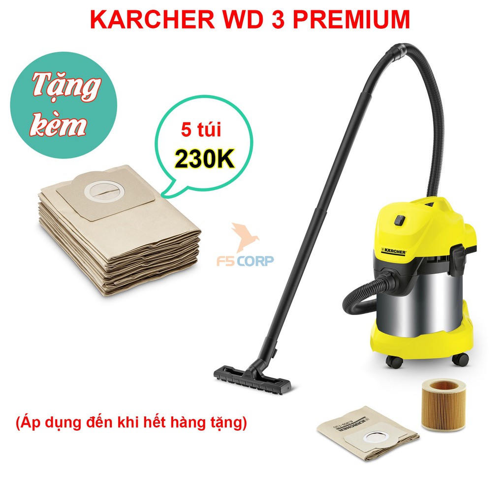 Máy hút bụi - nước và thổi Karcher WD 3 Premium (1.629-863.0)
