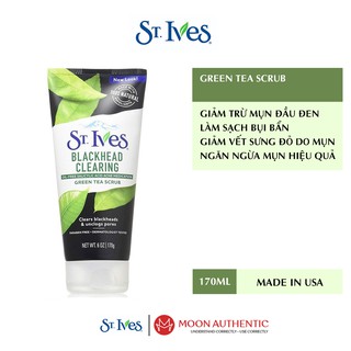 Tẩy tế bào chết St.Ives Green Tea Scrub (170g) ngăn ngừa, hỗ trợ trị mụn