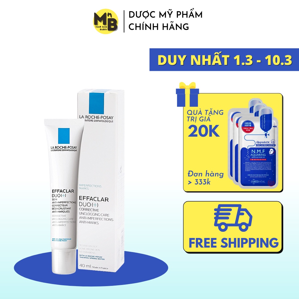 La Roche Posay Effaclar Duo Kem Dưỡng Giảm Mụn, Ngừa Thâm, Thông Thoáng Lỗ Chân Lông 40ml