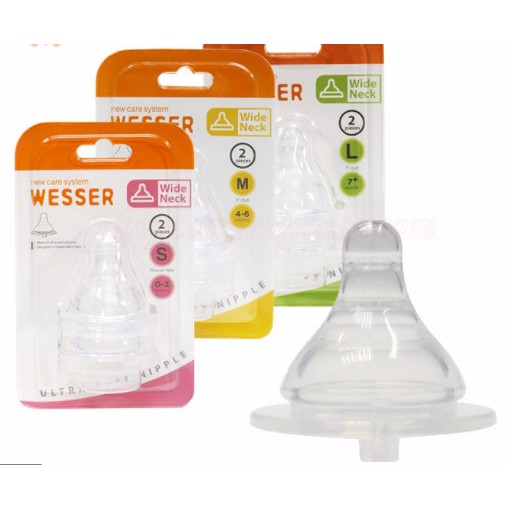 VỈ 2 NÚM WESSER CỔ RỘNG S/M/L