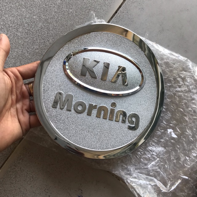 Ốp nắp bình xăng Kia Morning 2012-2020, mạ crom