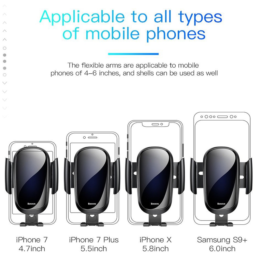 Đế giữ điện thoại khóa tự động dùng cho xe hơi Baseus Future Gravity Car Mount (Air Outlet Version) | BigBuy360 - bigbuy360.vn