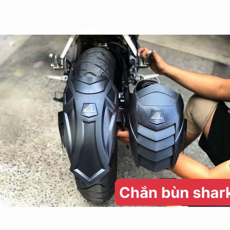 Chắn Bùn Shark Power Loại Dài Nhựa Abs Hai Chân Thép &lt;TOPGEAR&gt;