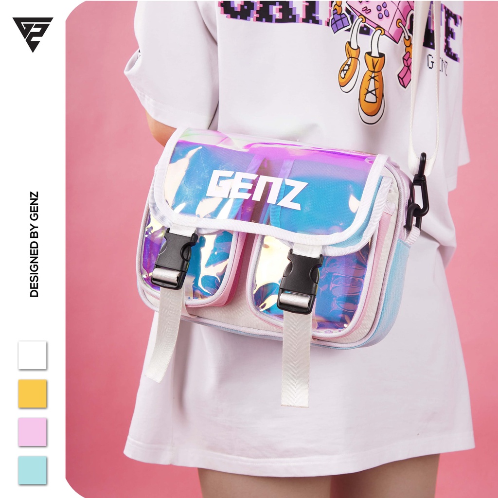 [Mã BMLT35 giảm đến 35K đơn 99K] Túi đeo chéo ulzzang nam nữ GENZ phong cách unisex tone màu pastel năng động