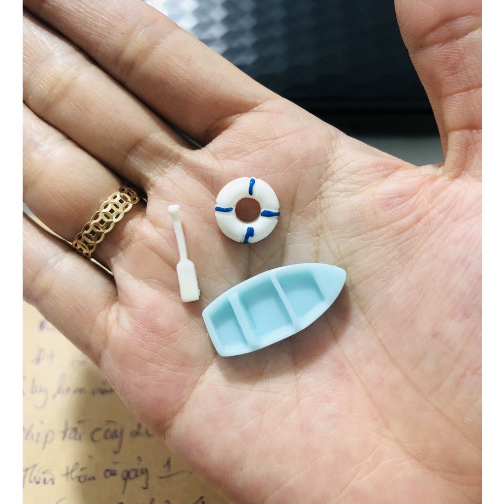 Bộ đồ chơi thuyền đi biển mini dễ thương (thuyền+tay chèo+phao) VN0015