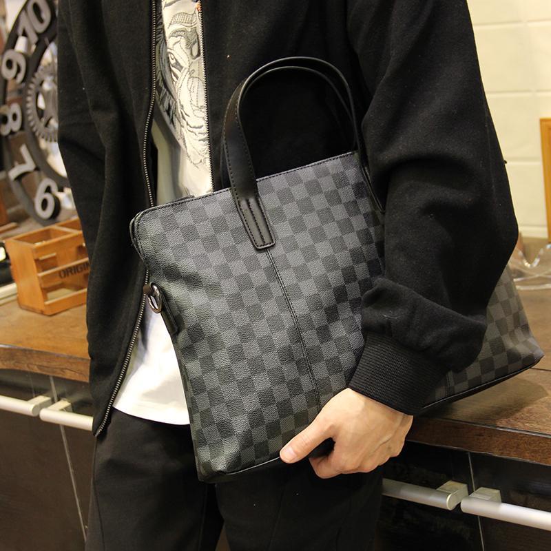 Túi đeo vai đựng máy tính NSGSB33 Mdzf họa tiết sọc caro phong cách Hàn Quốc thời trang công sở cho nam 2021 | BigBuy360 - bigbuy360.vn