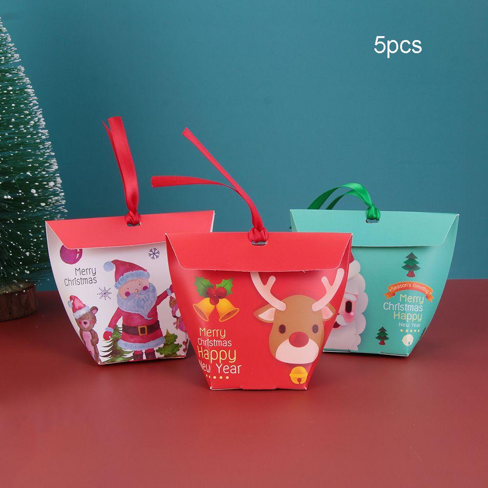 Set 5 Túi Giấy Đựng Quà Giáng Sinh Sáng Tạo