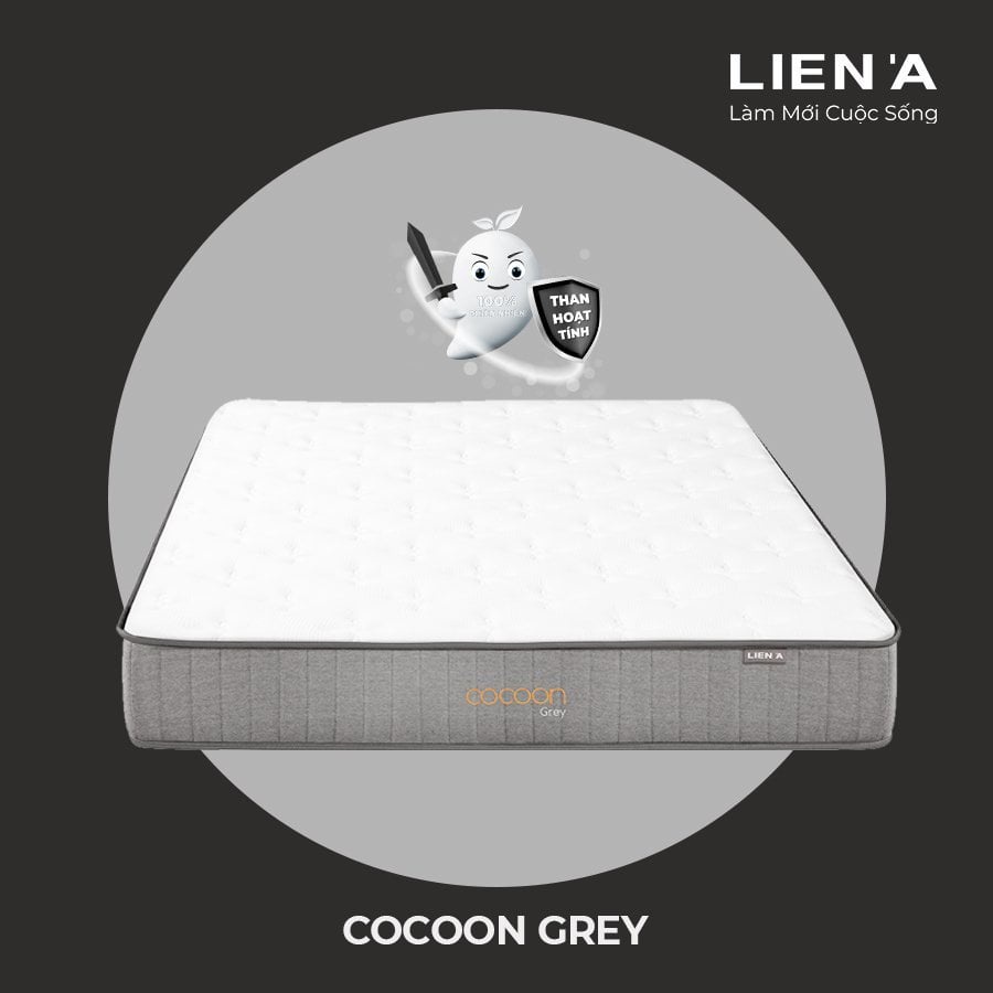 Nệm Lò Xo Liên Á Cocoon Grey