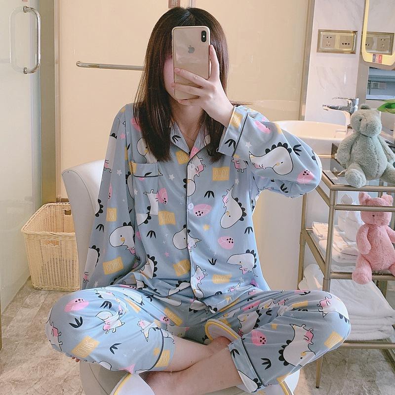 Bộ đồ ngủ nữ tay dài quần dài,pijama cao cấp chất dày ấm C34 | BigBuy360 - bigbuy360.vn