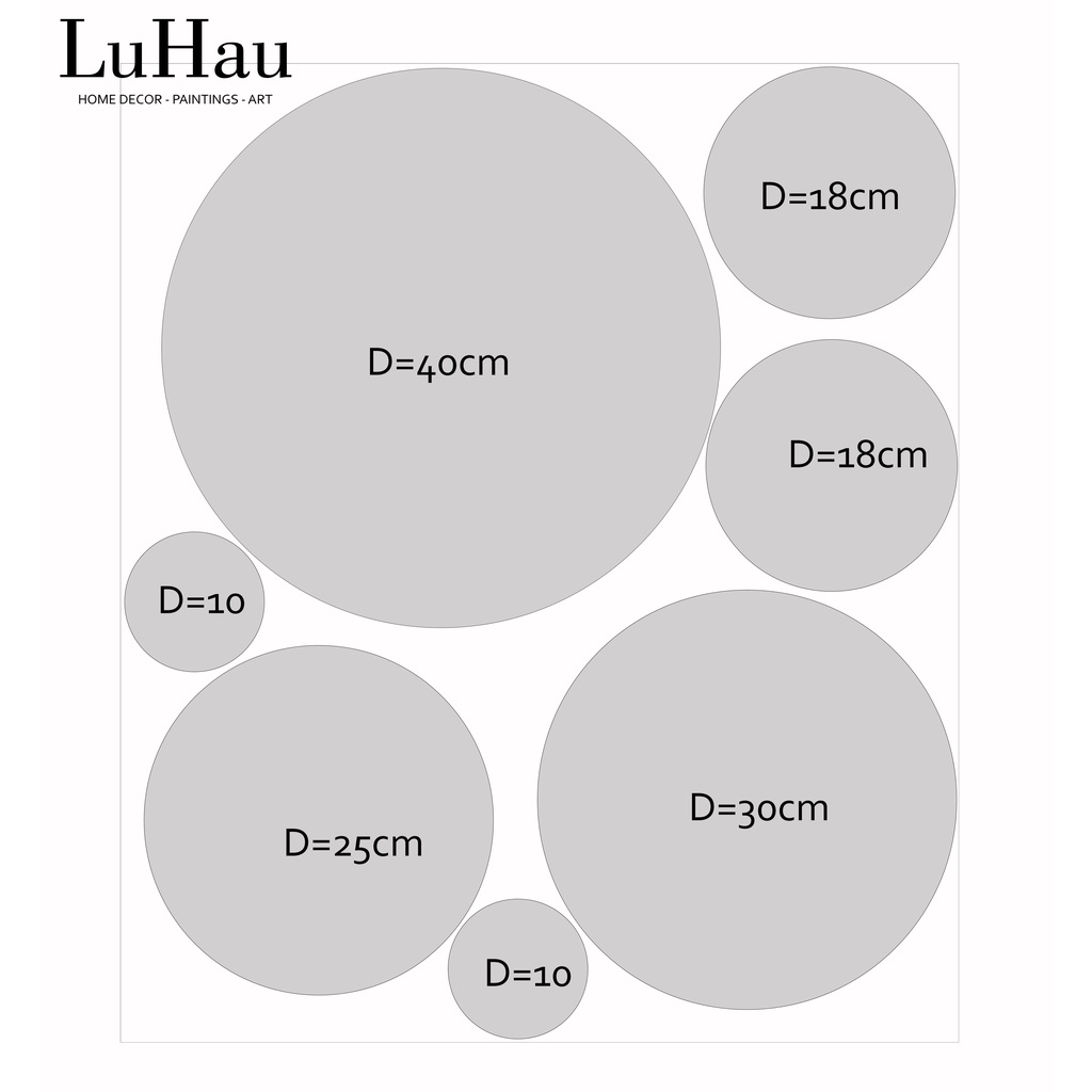 Tranh tròn dán tường Bohomian 2 trang trí phòng ngủ Hàn Quốc, tranh tròn treo tường decor phòng khách hiện đại