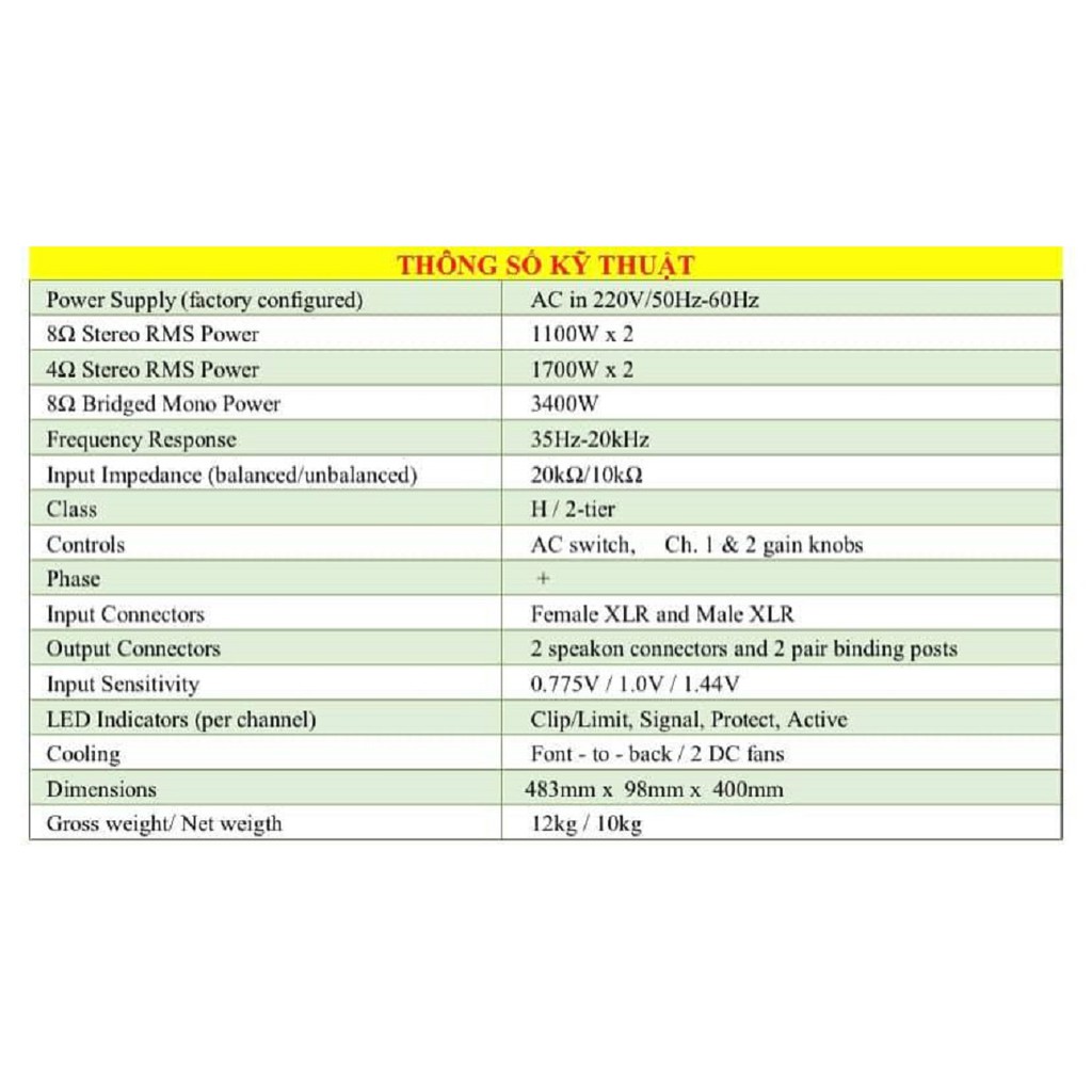 CỤC ĐẨY CÔNG SUẤT KORAH K9 PRO HÀNG CHÍNH HÃNG-CÔNG NGHỆ CLASS H- 40 SÒ