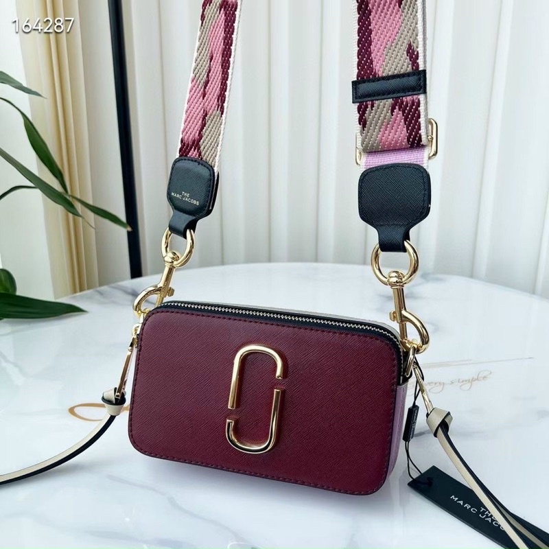 Túi xách nữ đẹp da thật Marc, 2 ngăn, dây đeo bản to trẻ trung