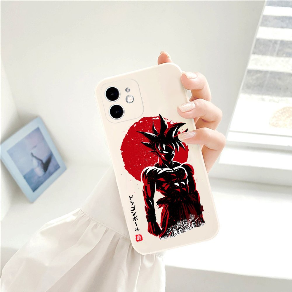 Ốp Lưng Iphone TPU Cạnh Vuông Songoku,  BVC Iph6/6plus/6s/6splus/7/7plus/8/8plus/x/xs/11/12/pro/13/promax