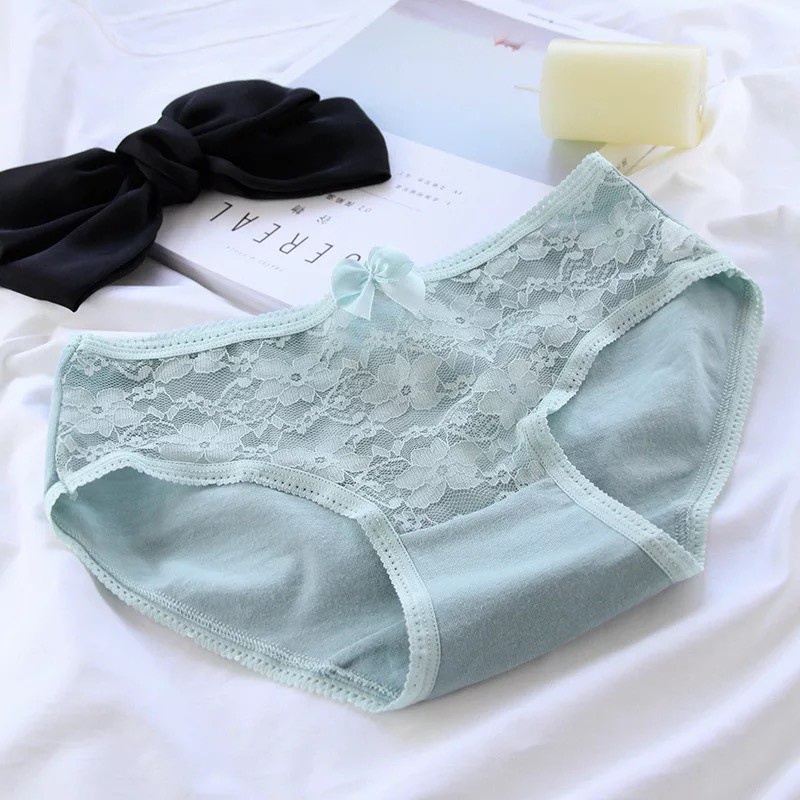 Quần Lót Nữ - Quần Lót Ren hoa cotton kháng khuẩn cạp ôm trẻ trung quyến rũ DAN STORE Mã 8031