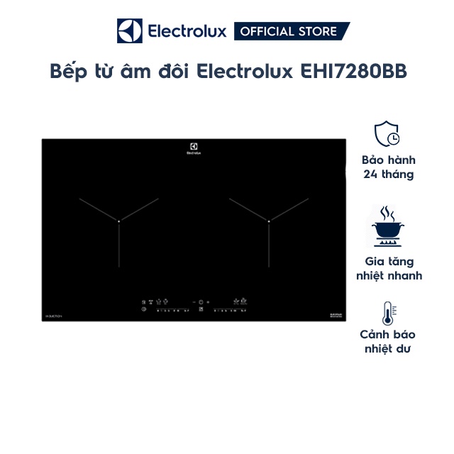 Bếp từ âm đôi Electrolux EHI7280BB Điện Máy Hải Đăng HN