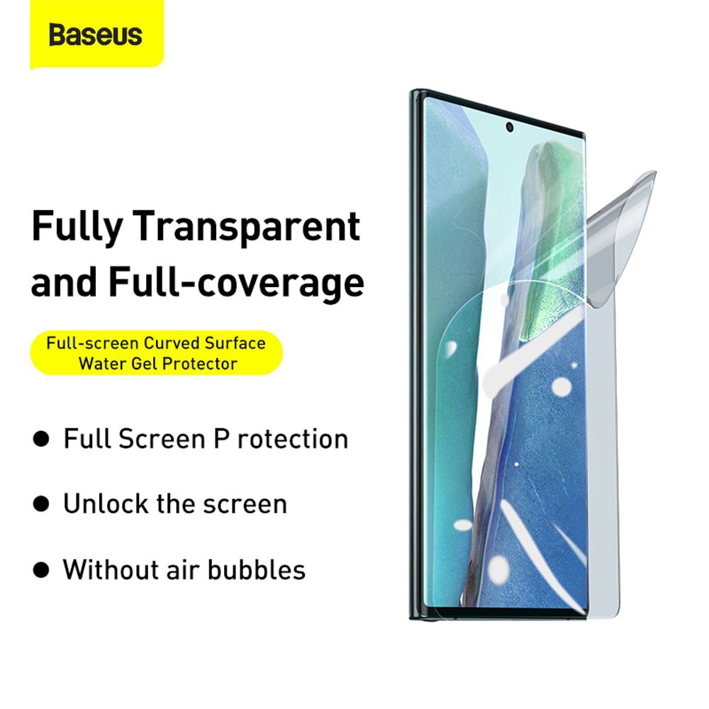 Bộ 2 Miếng dán màn hình chính hãng Baseus Soft Screen cho Samsung Galaxy Note 20 / Note 20 Ultra siêu mỏng 0.15mm