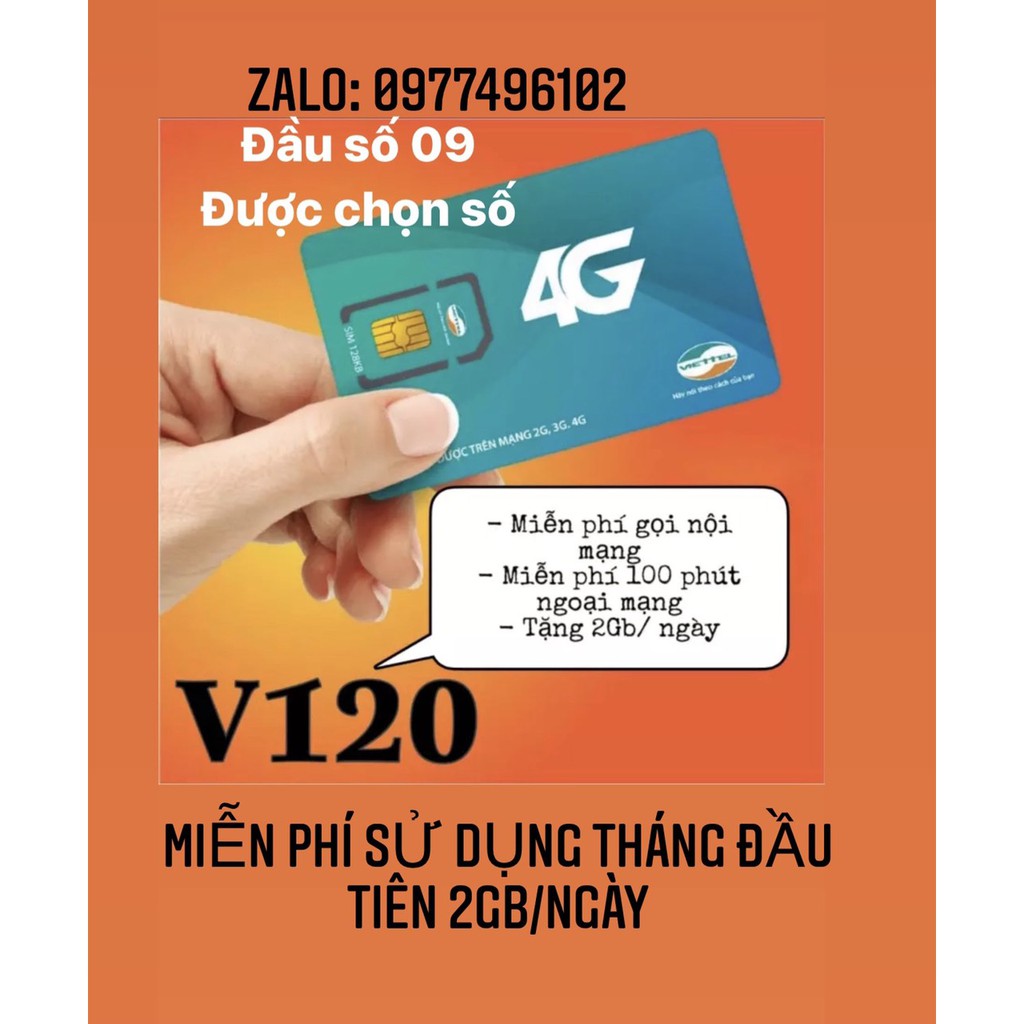 [Sim vào mạng vietel ] Miễn phí sử dụng tháng đầu 60GB/tháng Gọi nội mạng miễn phí Được chọn số 09