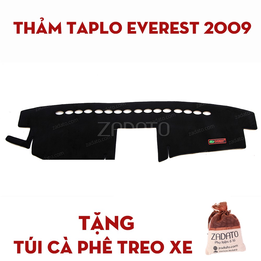 Thảm Taplo Ford Everest - Thảm Chống Nóng Taplo Lông Cừu - TẶNG: Túi Cafe Treo Xe