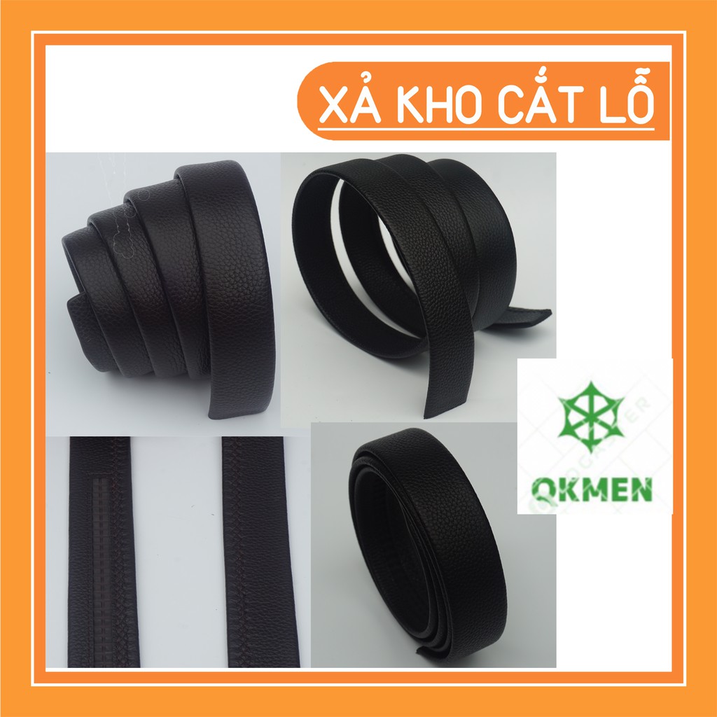 Dây thắt lưng nam dây nịt nam da bò Nutushop kích thước 3.6cm dây có răng cưa dùng cho khóa tự động (không đầu khóa)