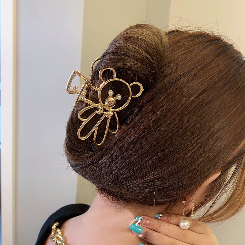 Kẹp tóc cỡ lớn hình đầu gấu thời trang mùa hè cho nữ