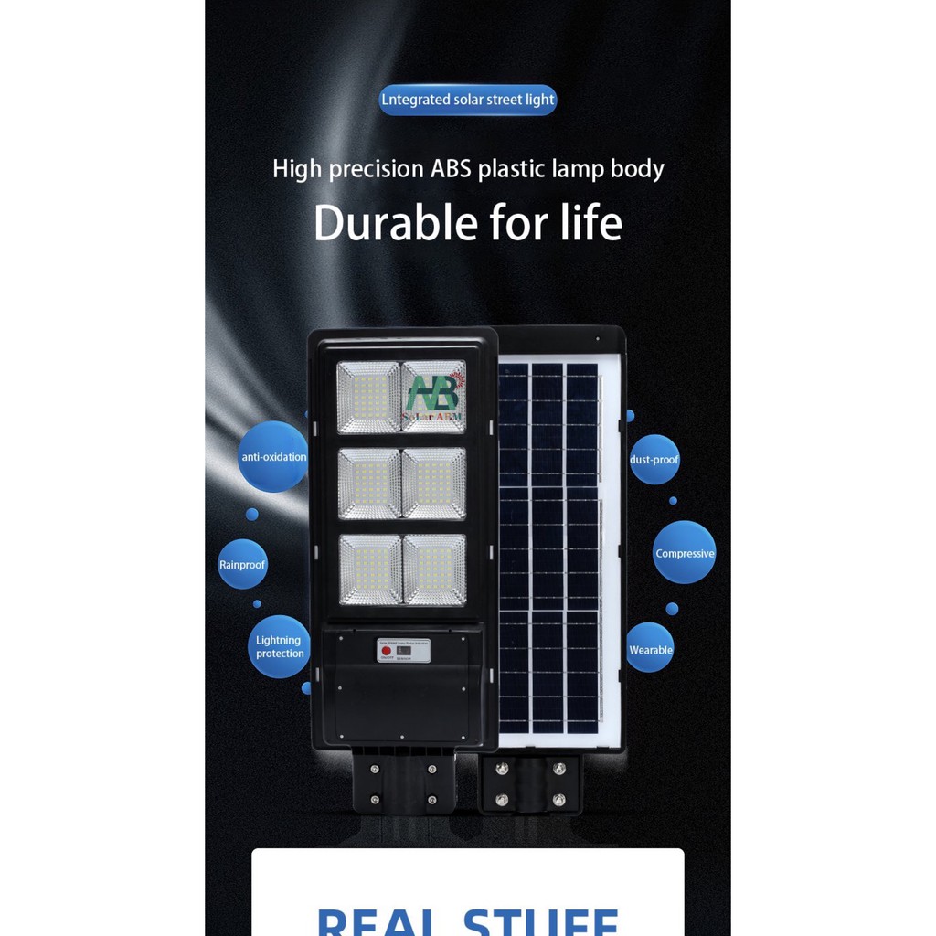 180W Đèn Đường Tấm Pin Liền Thể Năng Lượng Mặt Trời , Cảm Biến Chuyển Động , IP67 Chống Nước mã ABM-HY21180A ABM Solar