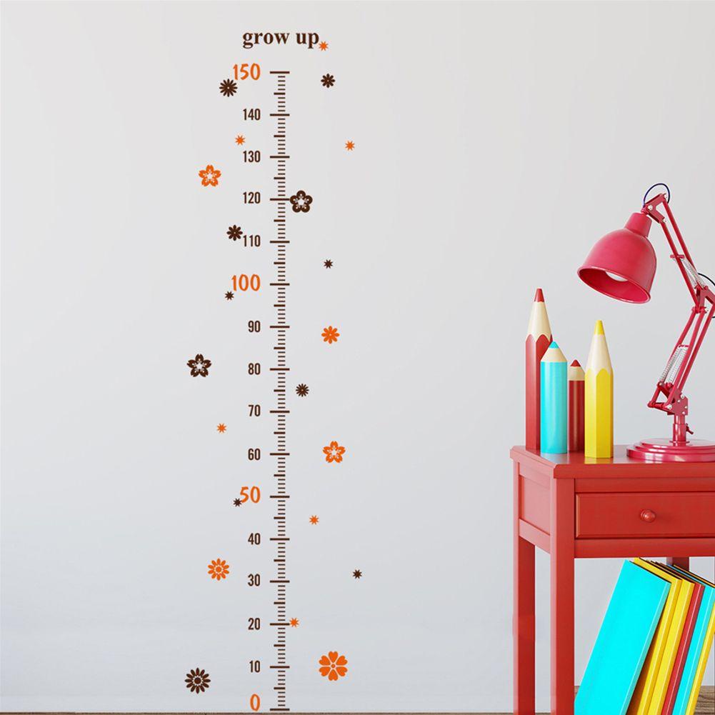 Thước Đo Chiều Cao Dán Tường Trang Trí Hình Hoa Ngôi Sao DIY Dành Cho Trẻ Em