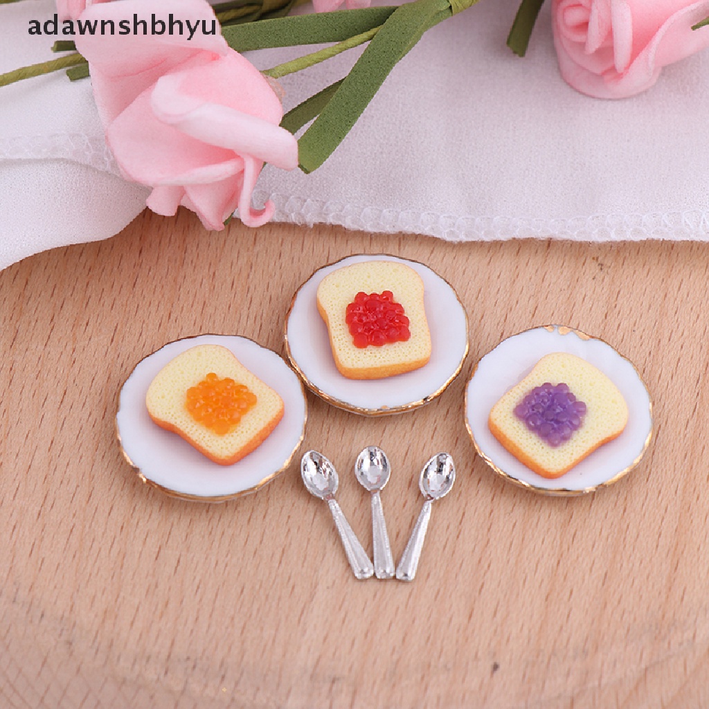 Bộ 3 Muỗng Ăn Bánh Mì Tỉ Lệ 1: 12 Trang Trí Nhà Búp Bê
