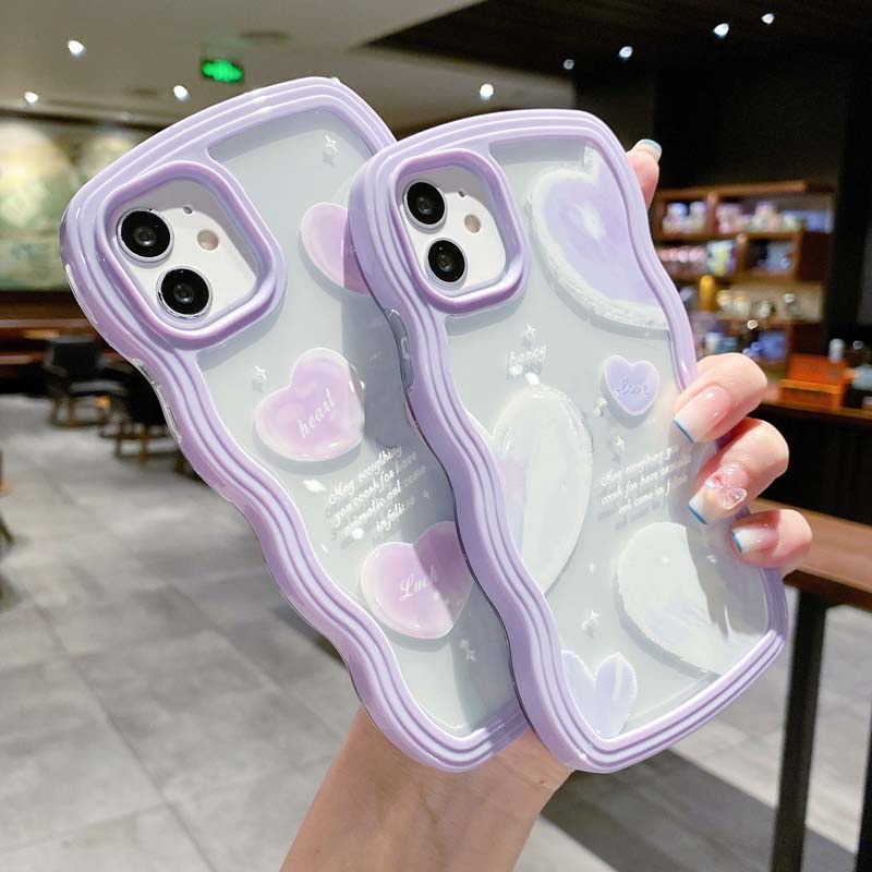Ốp Điện Thoại TPU Silicon Mềm Chống Sốc Chống Bụi Hình Trái Tim Cho IPhone 13 11 12 Pro Max 7 8 Plus X XR XSMAX