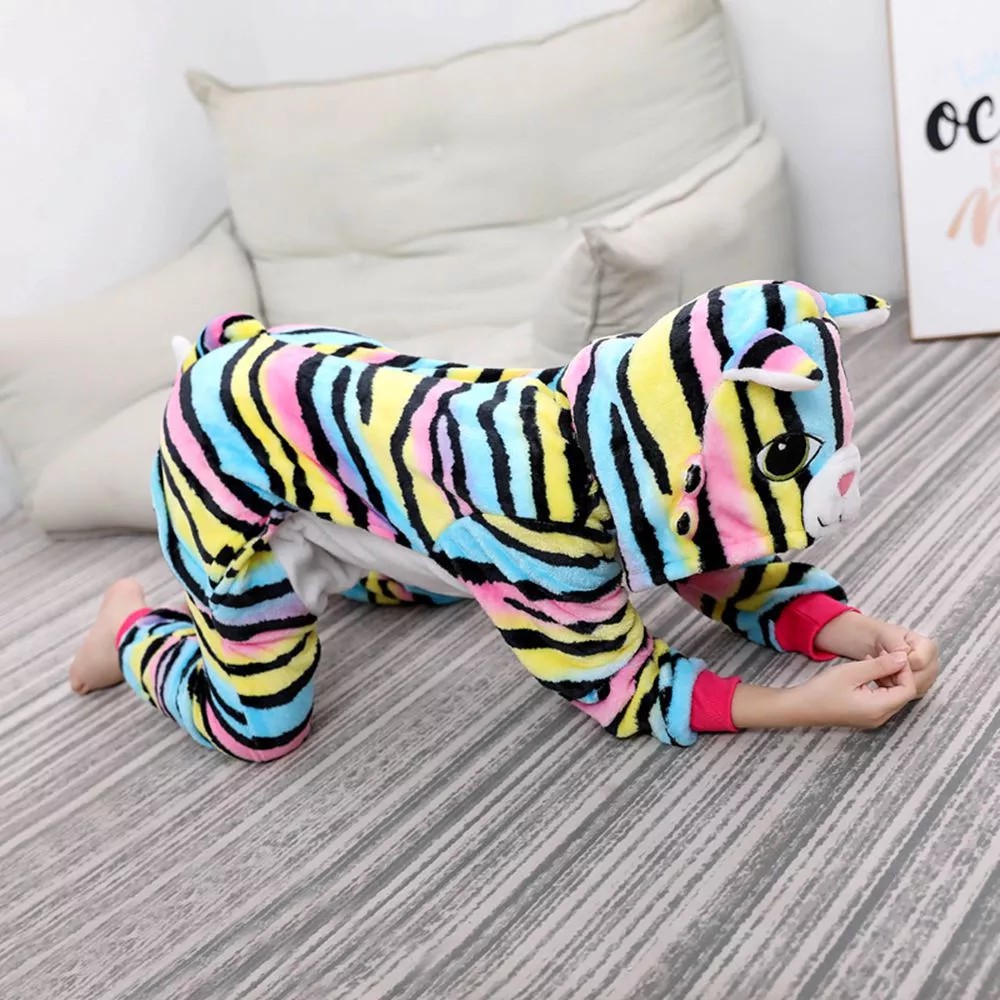 Pajama dạng áo liền quần vải nỉ mỏng nhiều màu sắc cho bé 3-13 tuổi