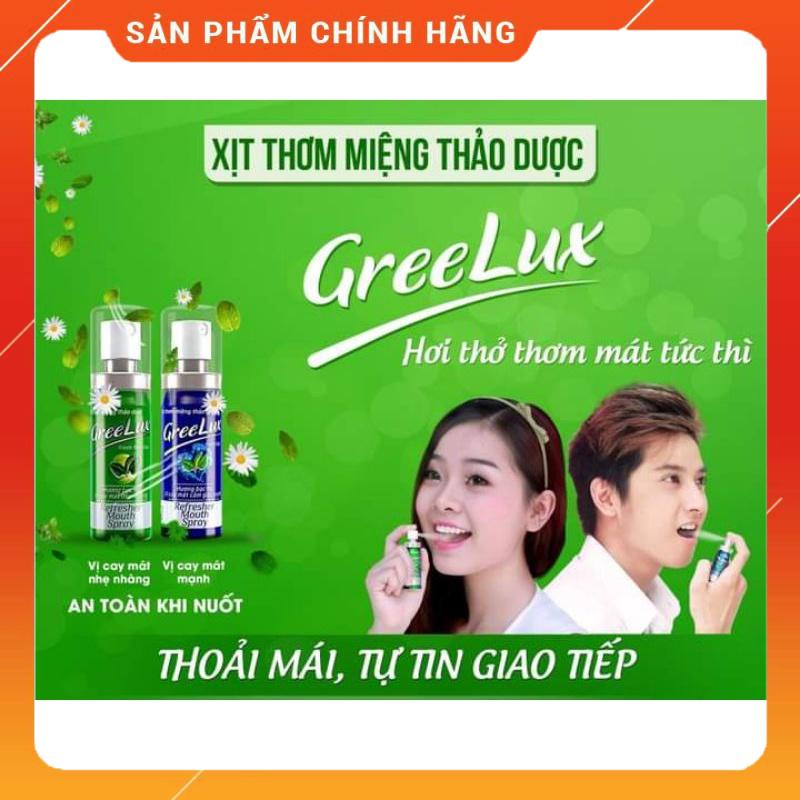 😍🌟[ Cam Kết Chất Lượng ]Xịt Thơm Miệng Greelux Extra Cool Thảo Dược chai 12ml - gree lux bạc hà bình nhôm mini