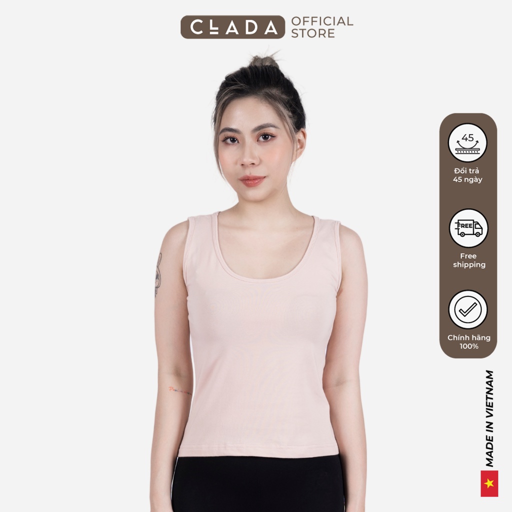 Áo ba lỗ nữ thương hiệu CLADA - Baby pink