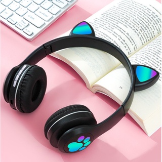 Tai Nghe Bluetooth Không Dây Hình Tai Mèo Có Đèn Led - Dùng được cho laptop,điện thoại, iOs,Android