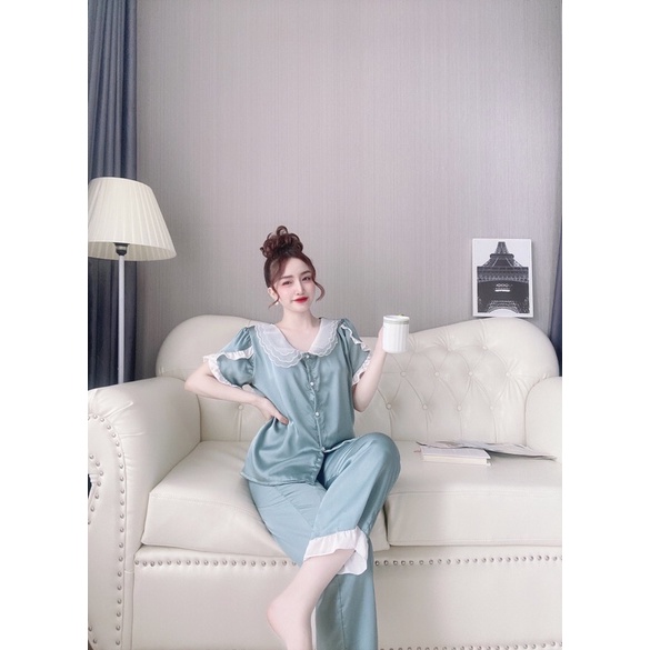 ❤️CỔ BA LÁ❤️Đồ bộ tiểu thư tay ngắn, bộ tiểu thư cổ ba lá ảnh thật kèm video