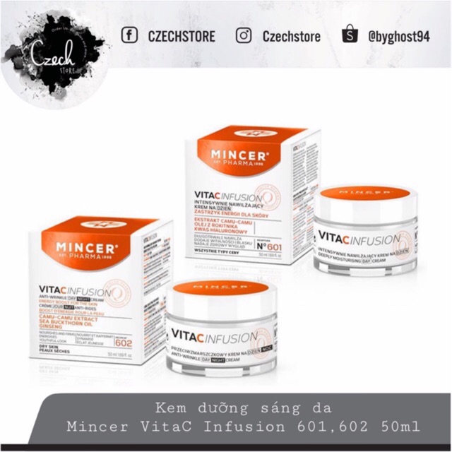 Kem dưỡng sáng da Mincer VitaC 601/602 50ml