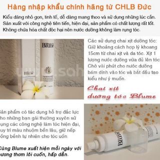 Chai xịt dưỡng tóc 2 lớp BLUME