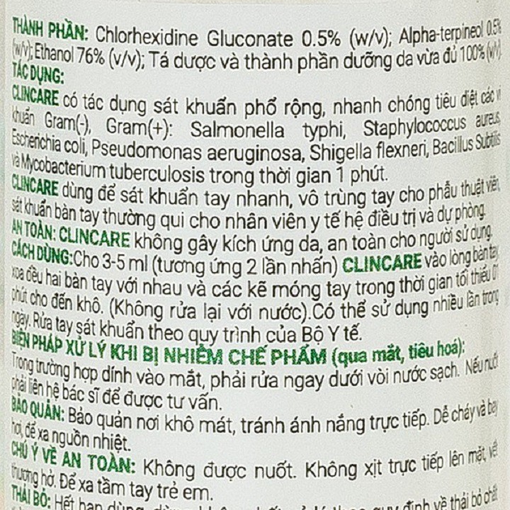 Nước rửa tay sát khuẩn nhanh Clincare 70ml | BigBuy360 - bigbuy360.vn