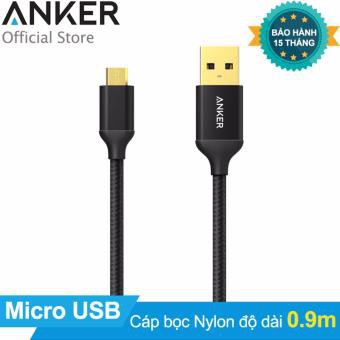 Cáp Micro USB Anker bọc nylon 0.9m Sạc Nhanh