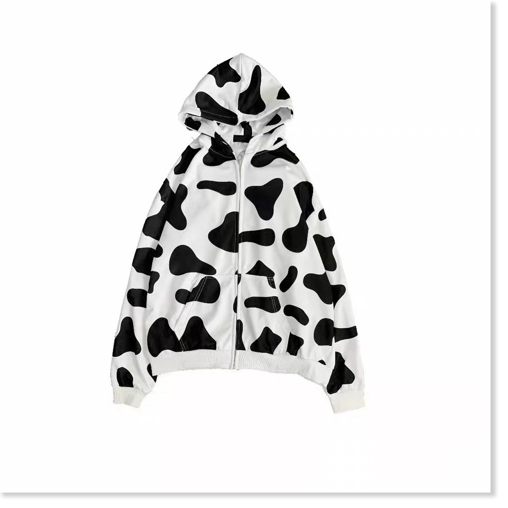 ÁO KHOÁC HOODIE NAM CÓ DÂY KÉO PHONG CÁCH BÒ SỮA SIÊU CUTE