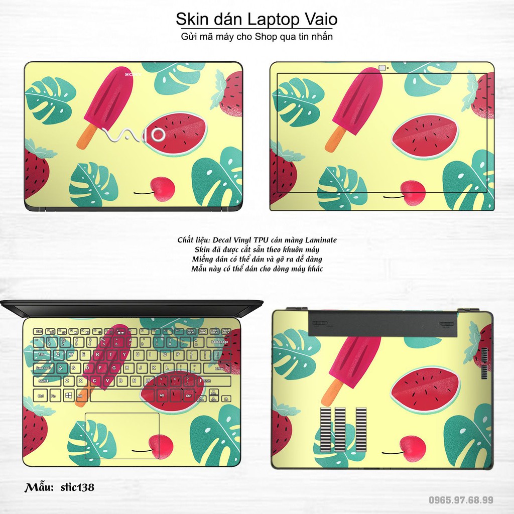 Skin dán Laptop Sony Vaio in hình Hoa văn sticker nhiều mẫu 23 (inbox mã máy cho Shop)