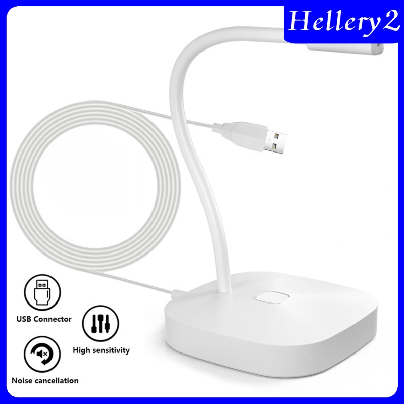 [HELLERY2] USB Desktop Computer Microphone Plug &amp; Play for Gaming Dictation