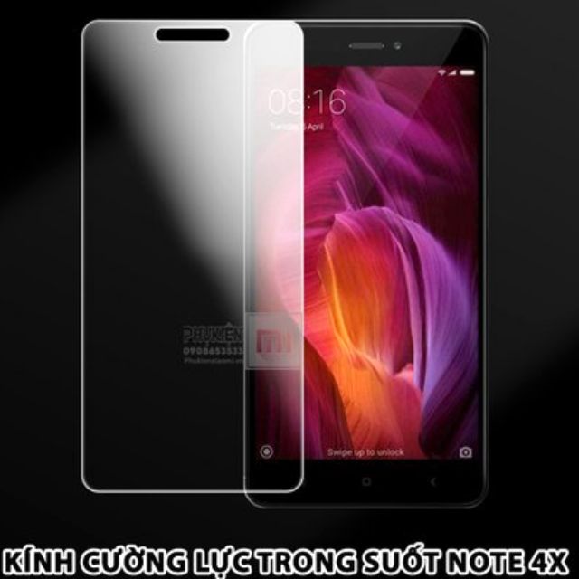 Cường lực Redmi Note 4/Note 4X phụ kiện kèm theo đầy đủ